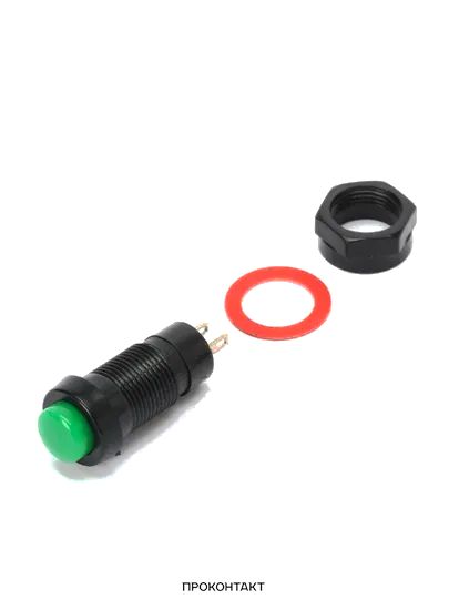 Купить Кнопка DS-213 2A/250VAC без фиксации зеленая в Челябинске