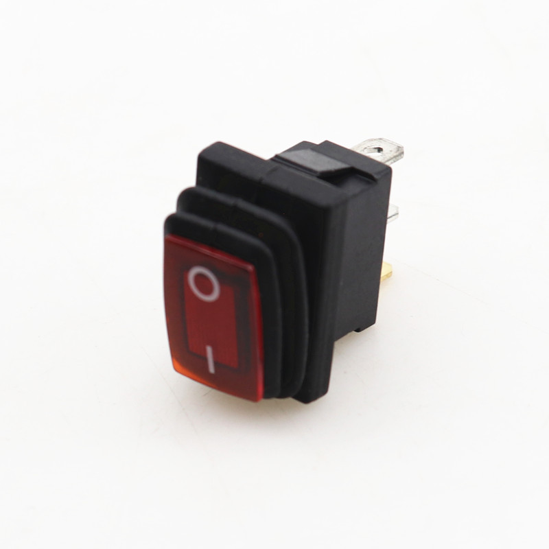 Переключатель SB008-12V KCD1 IP65 on-off 13x19.2мм красный