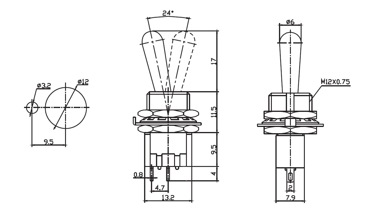 Микротумблер MTS-101-L1 on-off (3A 250VAC) (2 контакта) купить в магазине  радиотехники «Проконтакт»