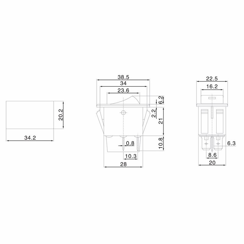 Купить Переключатель клавишный ASW-17D 12V 35А (4с) ON-OFF  с красной LED подсветкой в Челябинске