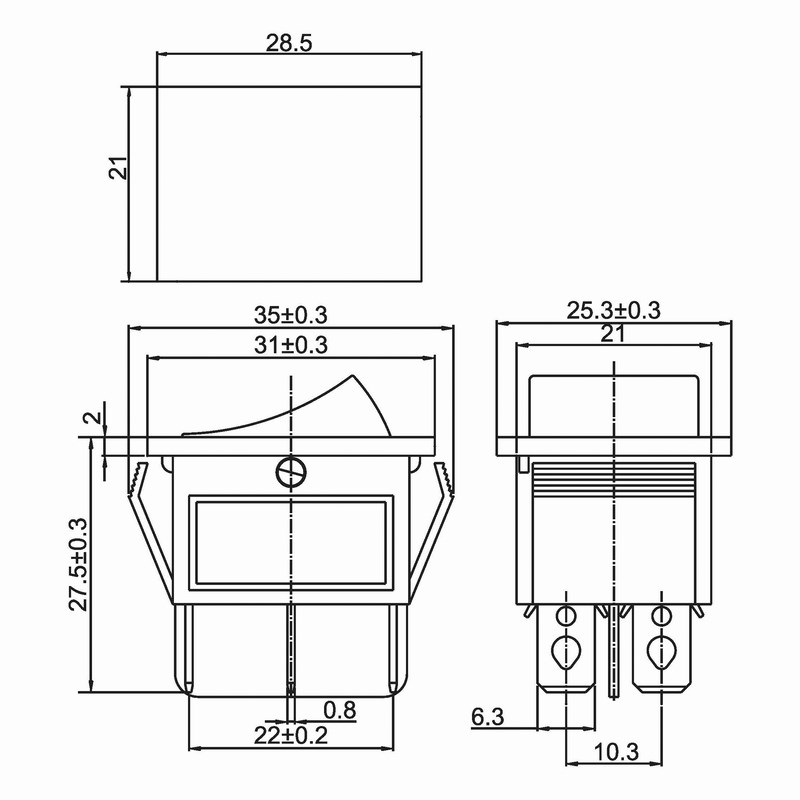 Купить Переключатель KCD4-202N ON-ON 15A 250V (6 контактов) зеленый в Челябинске