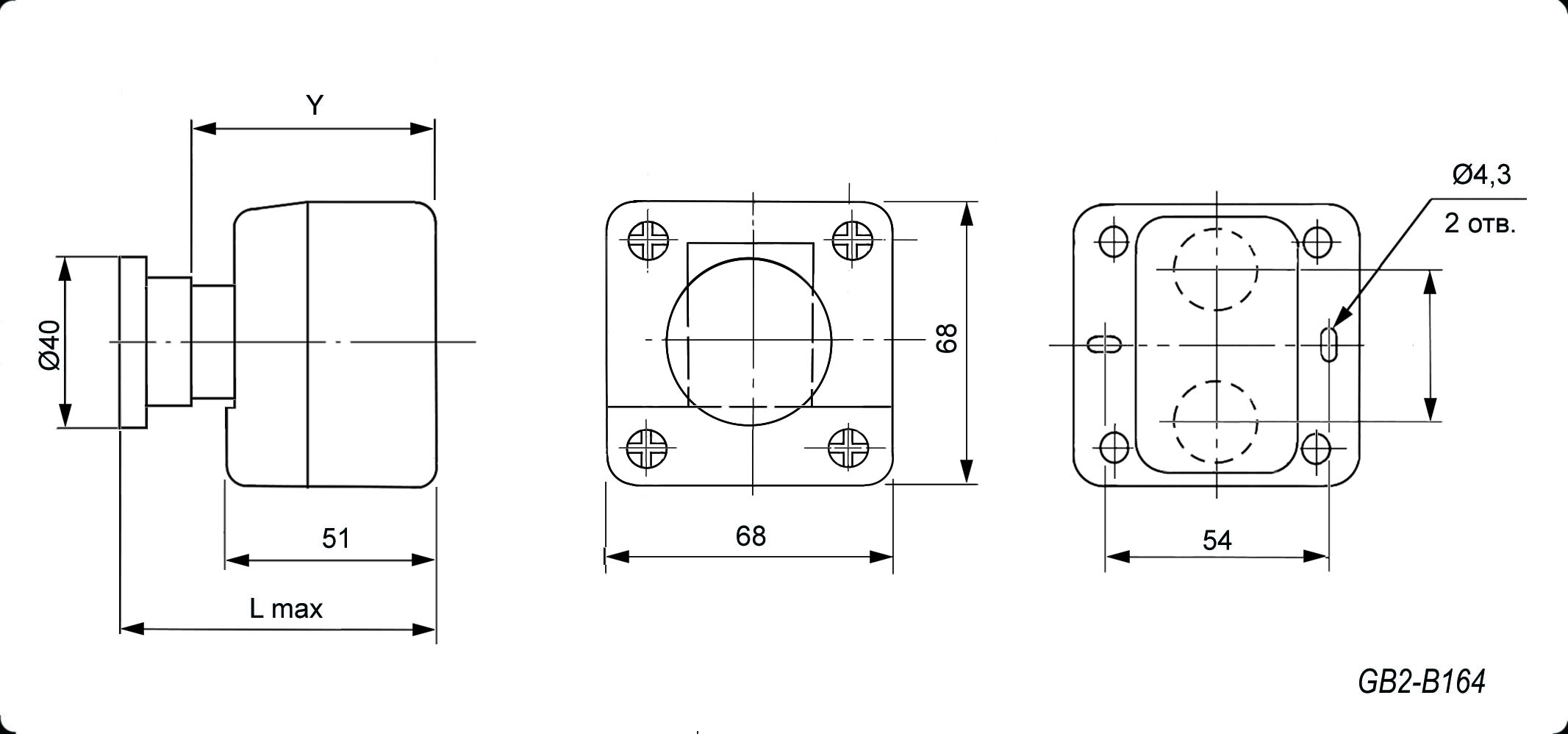 Купить Кнопочный пост GB2-B164H29 (N/C) в Челябинске