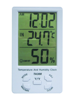Купить Термометр-гигрометр-часы цифровой TA 308 в Челябинске
