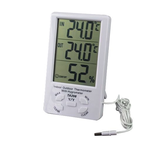 Купить Термометр-гигрометр-часы цифровой улица/дом TA 298 в Челябинске