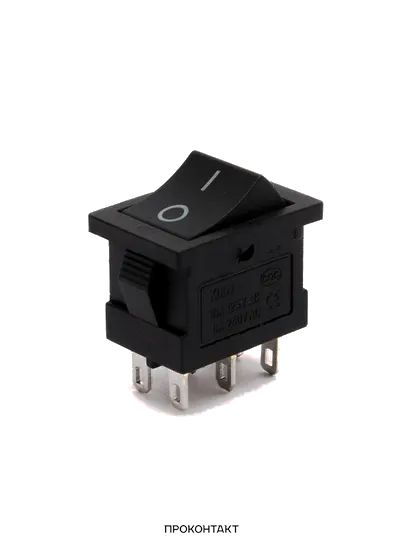Купить Переключатель KCD1-202 ON-ON 6A 250V (6 контактов) черный в Челябинске