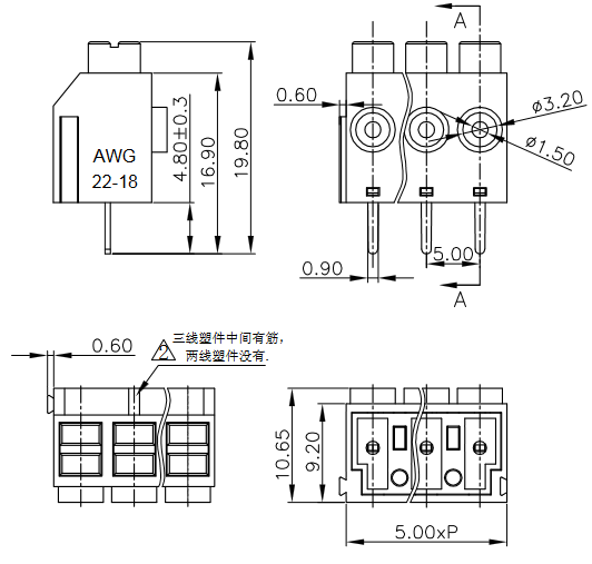Купить Клеммник DG390-5.0-02P-12-00A(H) синий в Челябинске