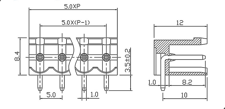 Купить Клеммник XY2500R-A-03P 2EDG5.08-3P (5.08мм) в Челябинске
