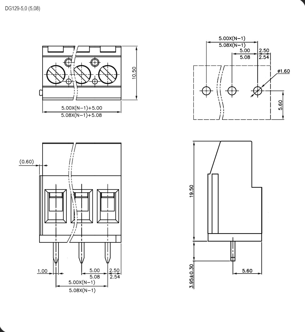 Купить Клеммник DG129-5.0-02P-14-00A(H) в Челябинске