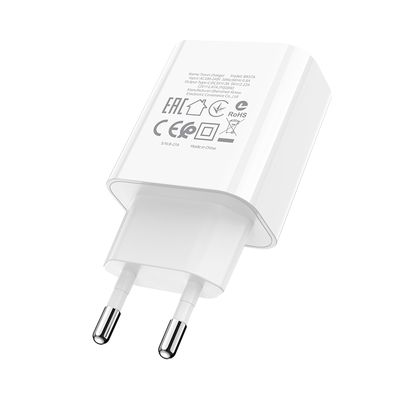 Купить Зарядное устройство PD20W BOROFONE BA57A 3A быстрая зарядка QC3.0 Белый в Челябинске
