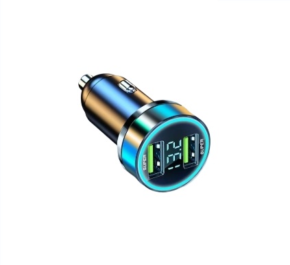 Зарядное устройство в гнездо прикуривателя 2*USB A200 с вольтметром