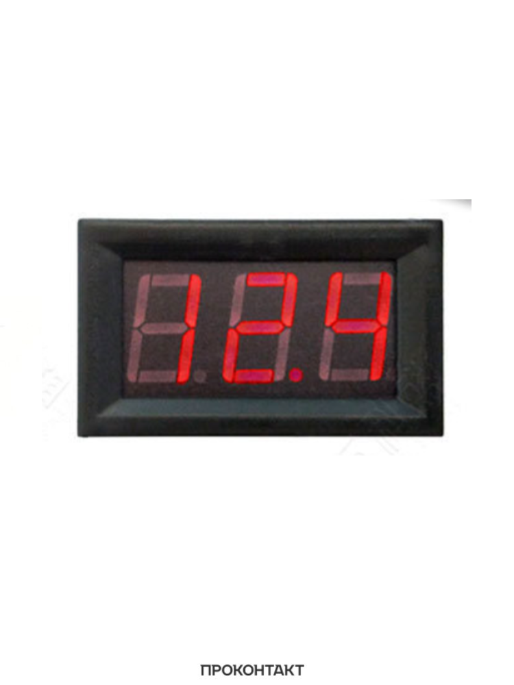 Купить Вольтметр цифровой 0.56 0-30V красный 3 провода в Челябинске