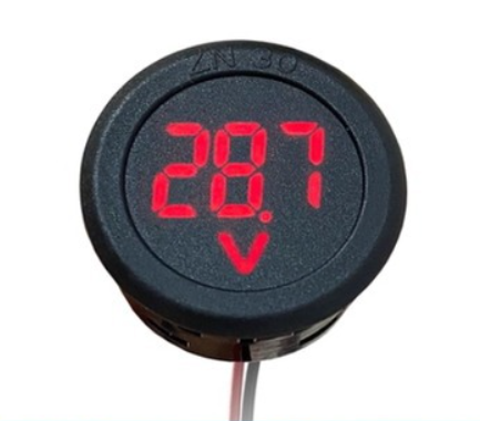 Купить Вольтметр цифровой 4-100V врезной D=34мм красный в Челябинске