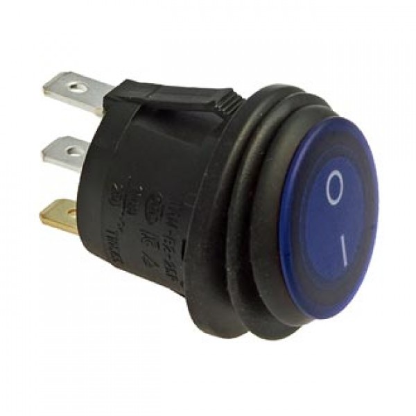 Купить Переключатель SB040-12V IP65 on-off ф20.2мм (3 контакта) синий в Челябинске
