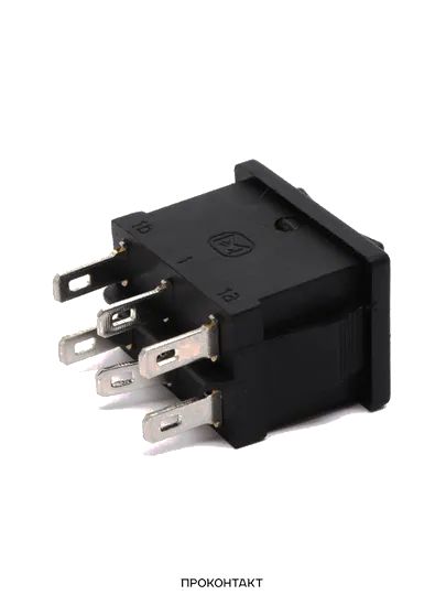 Купить Переключатель KCD1-203 on-off-on 6A 250V (6 контактов) черный в Челябинске