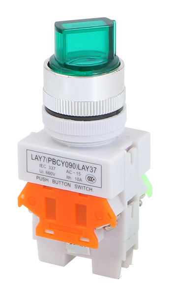 Купить Переключатель поворотный LAY37-11XD/3 DC24V зеленый в Челябинске