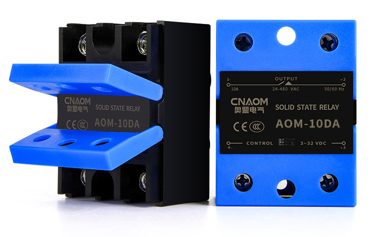 Купить Твердотельное реле CNAOM AOM-10DA (управление 3-32VDC, контроль 24-480VAC) в Челябинске