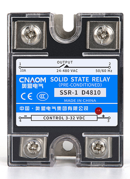Купить Твердотельное реле CNAOM SSR-10DA D4810 (управление 3-32VDC, контроль 24-480VAC) в Челябинске