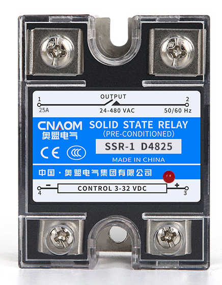 Купить Твердотельное реле CNAOM SSR-25DA D4825 (управление 3-32VDC, контроль 24-480VAC) в Челябинске