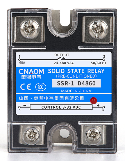 Купить Твердотельное реле CNAOM SSR-60DA D4860 (управление 3-32VDC, контроль 24-480VAC) в Челябинске