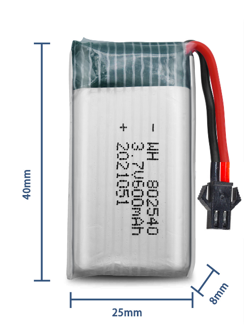 Купить Аккумулятор для радиоуправляемой игрушки 802540 600mAh 30C разъем SM Аккумулятор для радиоуправляемой игрушки 802540 600mAh 30C разъем SM