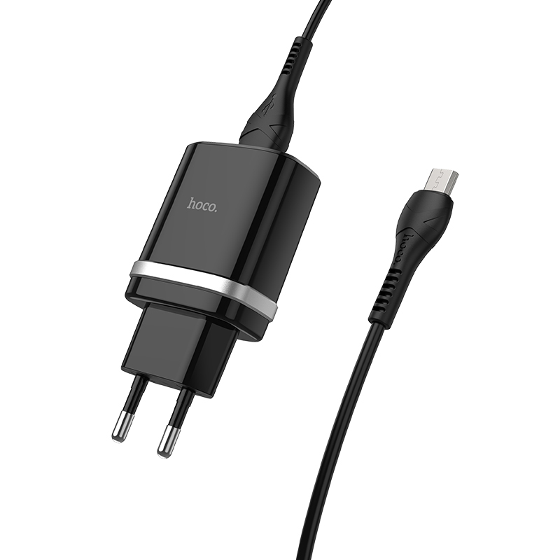 Купить Зарядное устройство 1*USB HOCO CS12A 3A быстрая зарядка QC3.0 + кабель Micro USB Черный в Челябинске