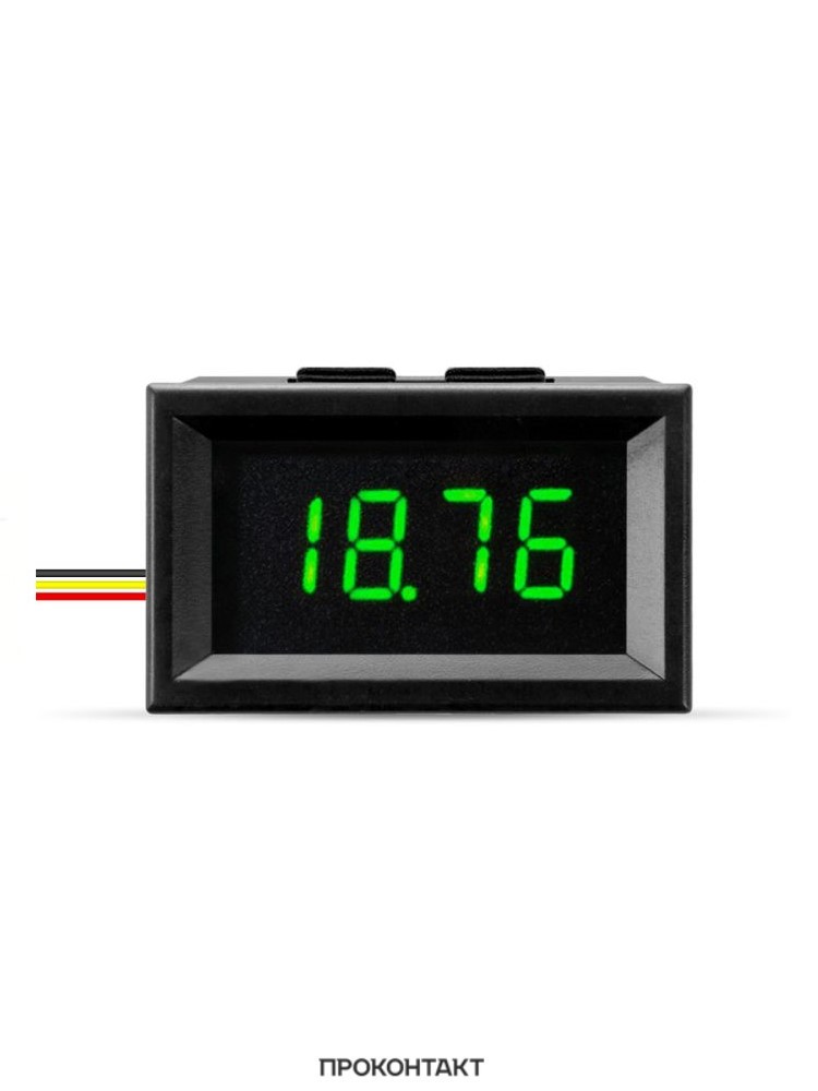 Вольтметр цифровой 0-33.00VDC зеленый (45x26мм)