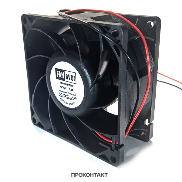 Купить Вентилятор  80x80x38 8038 12VDC подшипник FANOVER в Челябинске
