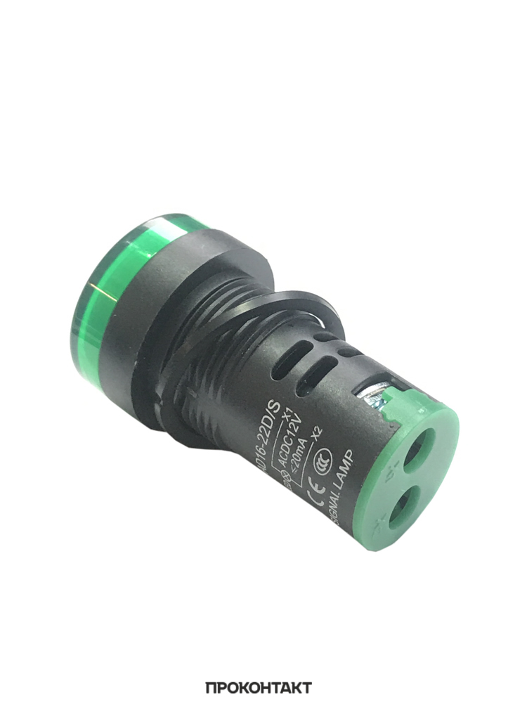 Купить Индикатор AD16-22D/S Ø22 12V зеленый LED в Челябинске
