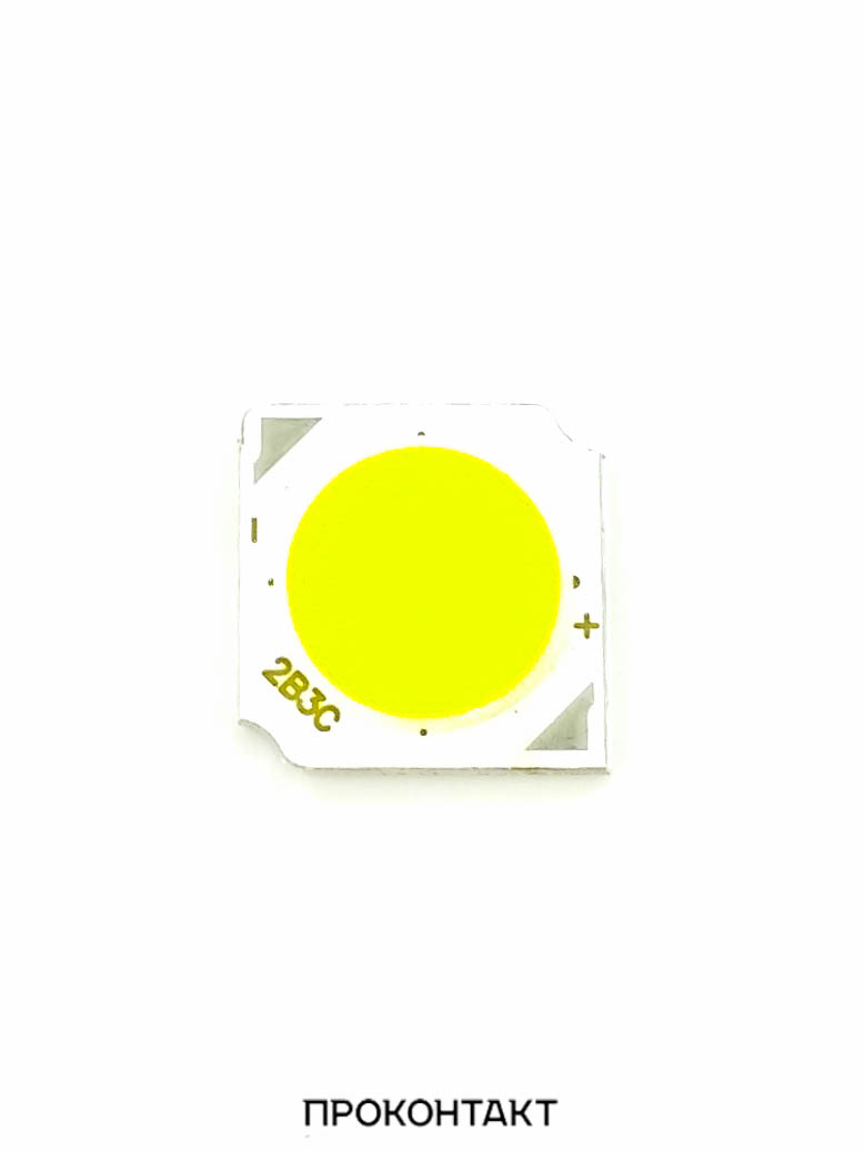 Купить Светодиод мощный COB  3W 9-12V 300mA 4000K 14*14мм в Челябинске