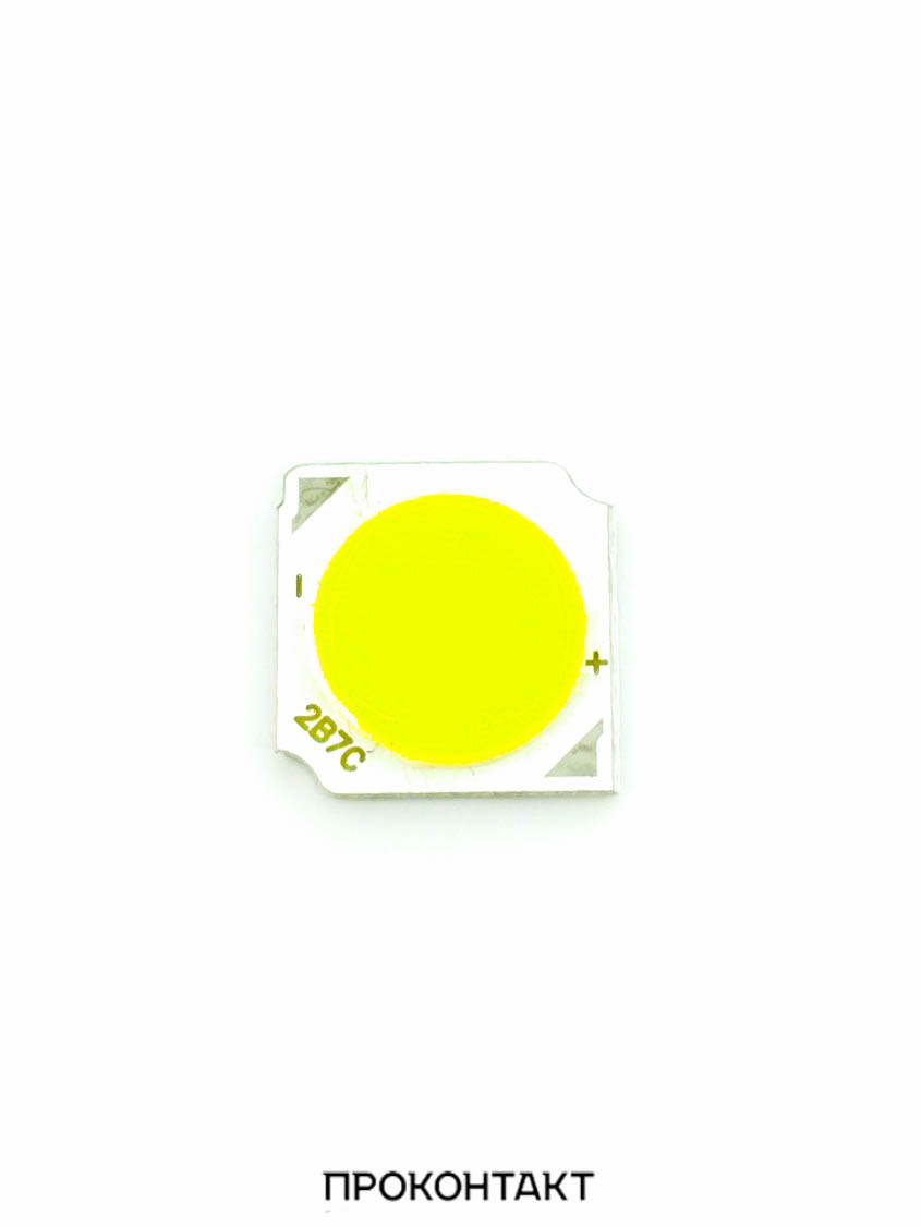 Купить Светодиод мощный COB  7W 21-24V 300mA 6500K 13*13мм в Челябинске