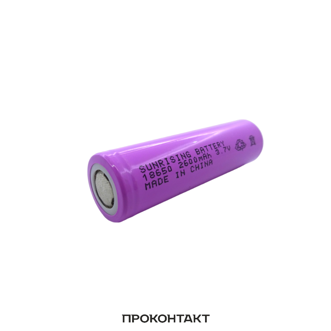 Купить Аккумулятор литий-ионный 18650 2600mah 5C 13A SUNRISING INR (факт. 2800mah) плоский + Купить Аккумулятор литий-ионный 18650 2600mah 5C 13A SUNRISING INR (факт. 2800mah) плоский + в Челябинске