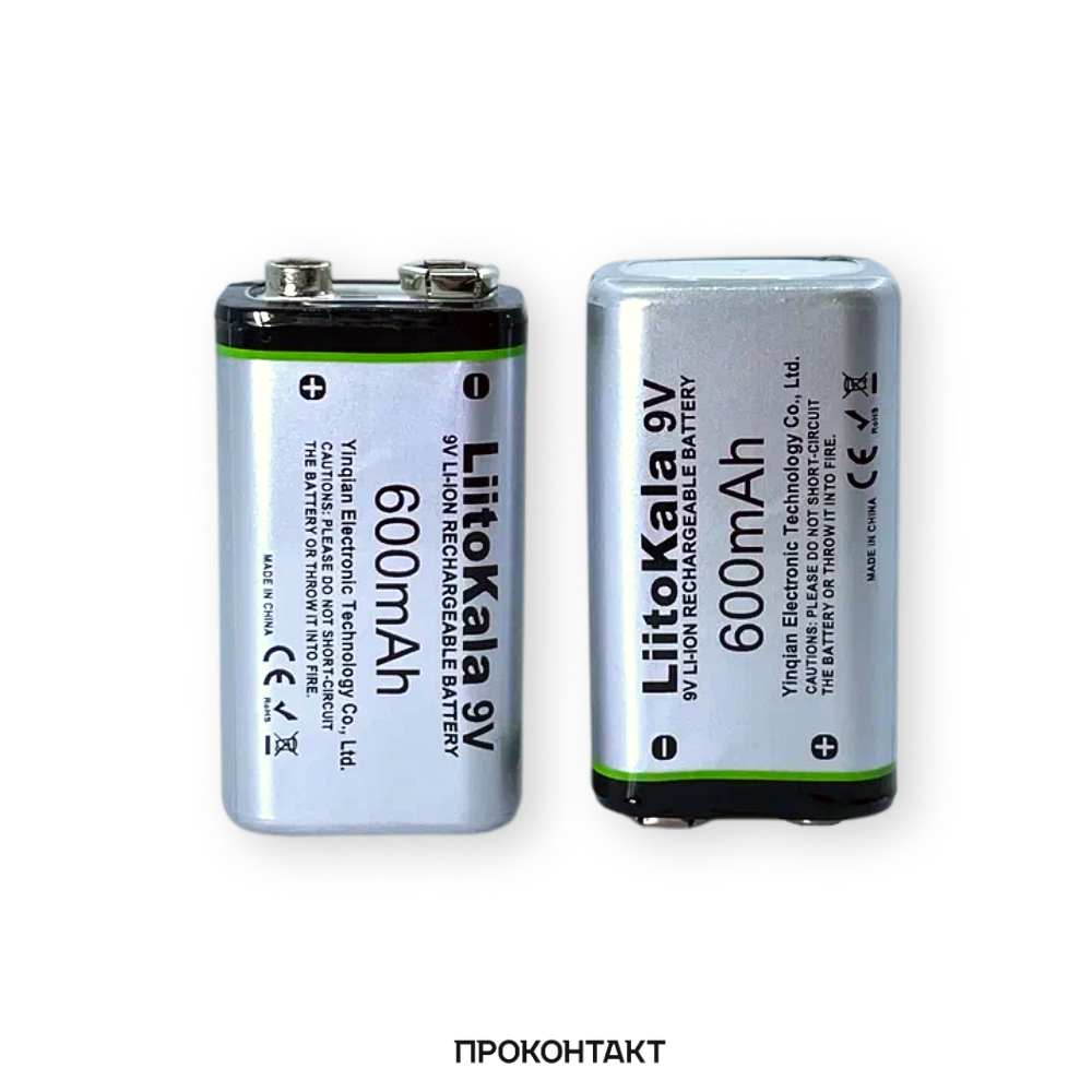 Купить Аккумулятор li-ion Крона 600mAh 9V LiitoKala в Челябинске