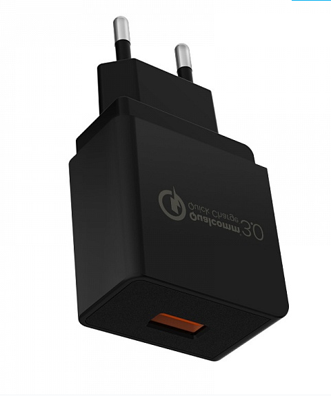 Купить Зарядное устройство 1*USB OT-APU29 черный (QC3.0, 3000mA) (факт. 3000мА) в Челябинске
