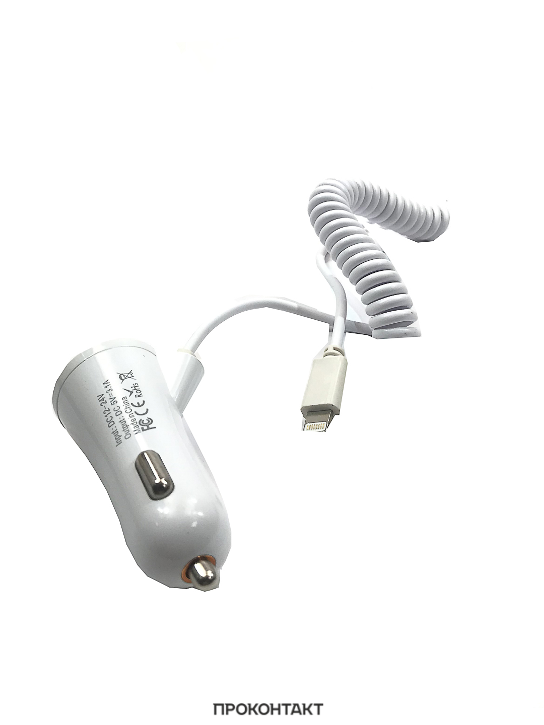 Купить Автомобильное ЗУ на 1*USB MUJU MJ- C08 + кабель Lightning (iPhone) (факт. 3100мА) в Челябинске