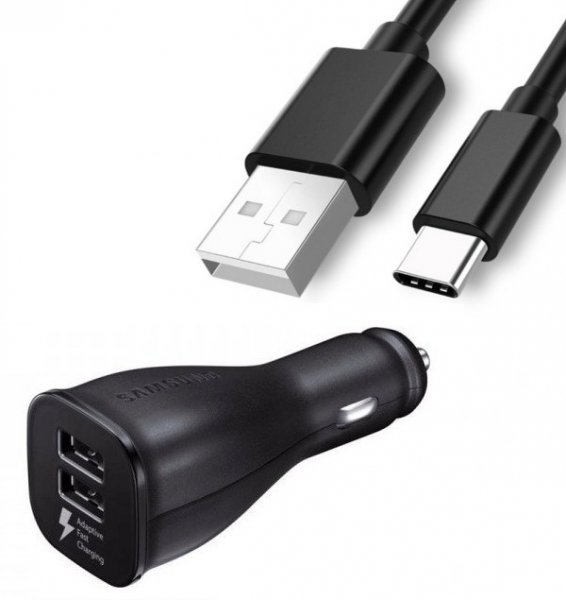 Купить Автомобильное ЗУ на 2 гнезда USB AV-349 (факт.2100 mA) + кабель TYPE-C в Челябинске