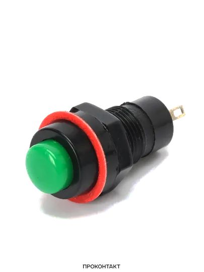 Купить Кнопка DS-213 2A/250VAC без фиксации зеленая в Челябинске