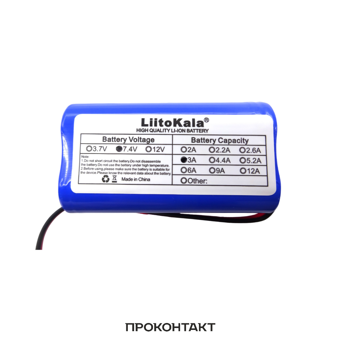 Купить Аккумуляторная сборка 7.4V 2S 3000mAh LiitoKala в Челябинске