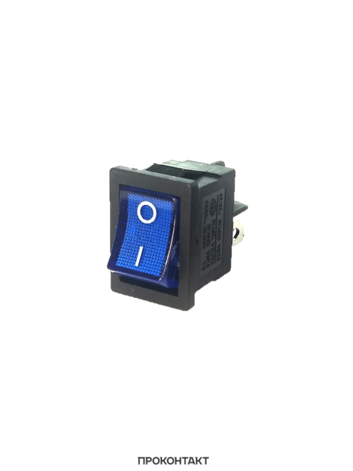 Купить Переключатель KCD1-201N ON-OFF 6A 250V (4 контакта) синий в Челябинске