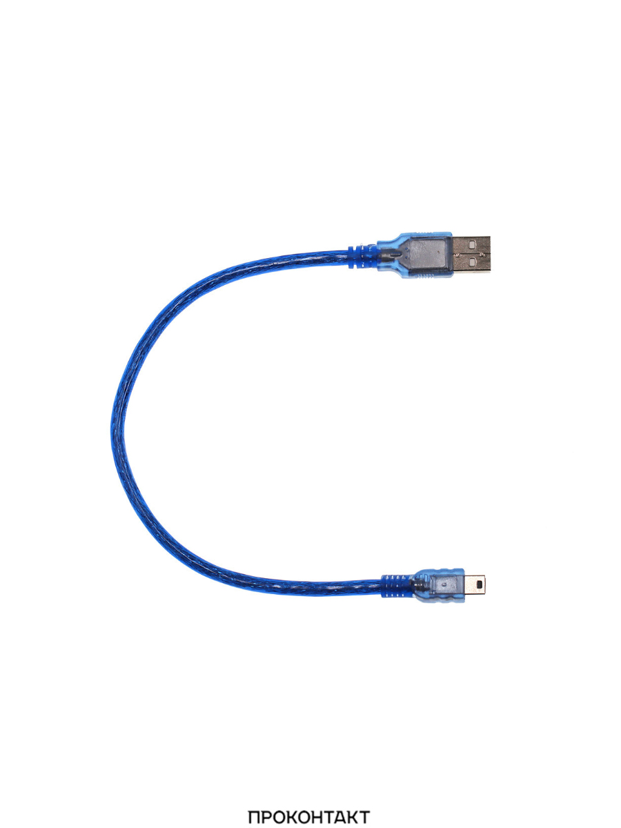 Купить Кабель USB - microUSB (0.3 метра) прозрачный в Челябинске