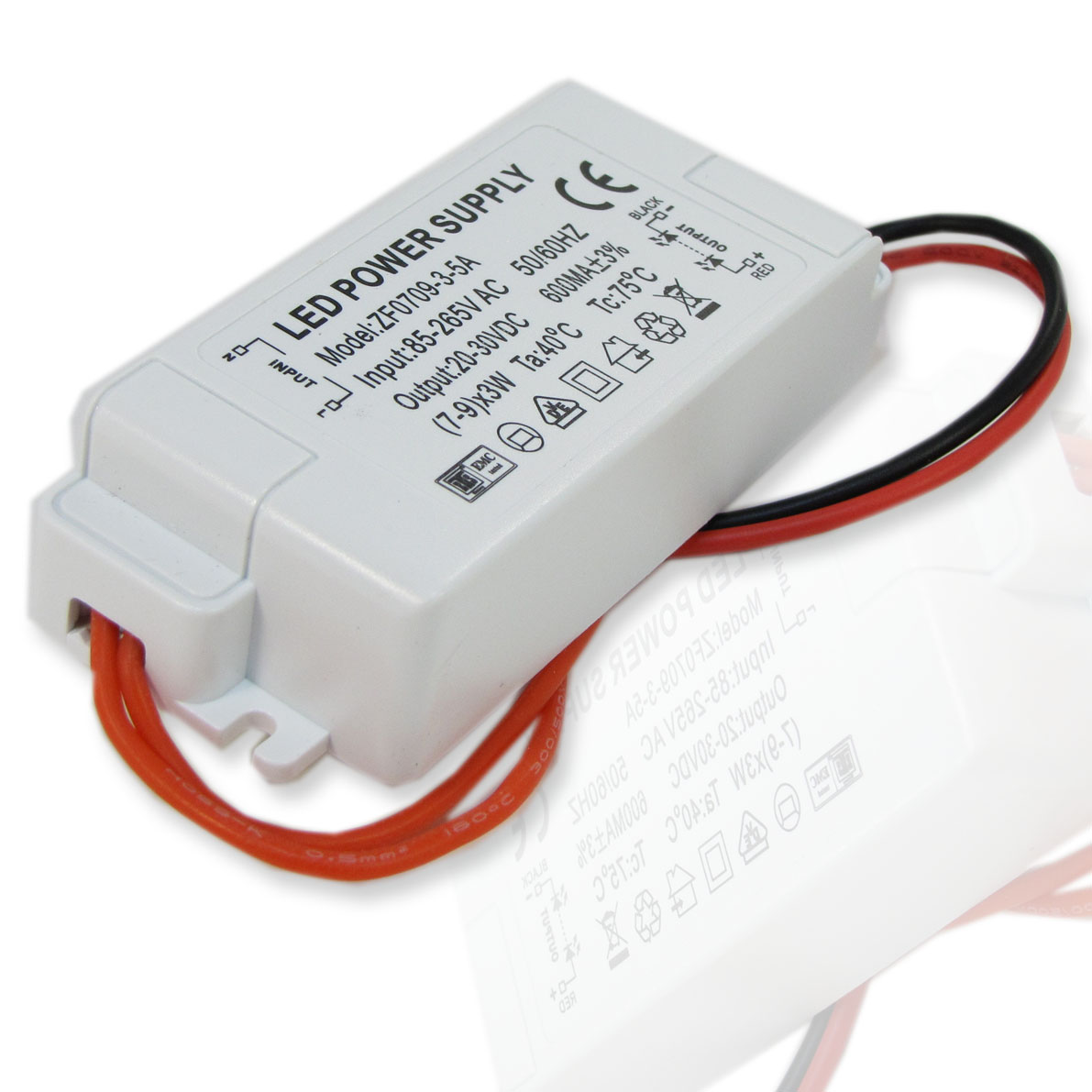 Купить Драйвер Led Driver вх220V вых600ma (для 7-9*3W) в корпусе в Челябинске