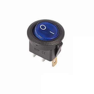 Купить Переключатель KCD1-08N ON-OFF 6A 250V (3 контакта) синий в Челябинске