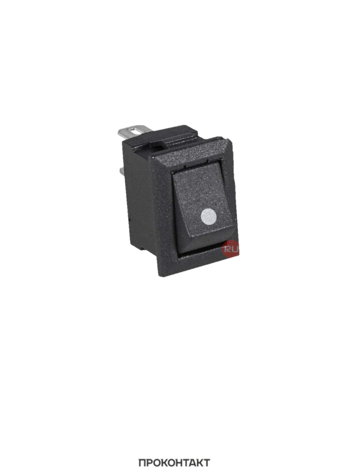 Купить Переключатель KCD5-101 KCD11 on-off 3A 250V (2 контакта) черный (точка) в Челябинске