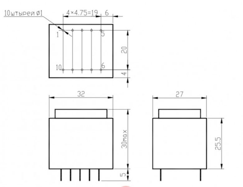 Купить Трансформатор ТПК-2 (ТПГ-2) 2x18V   (аналог) в Челябинске