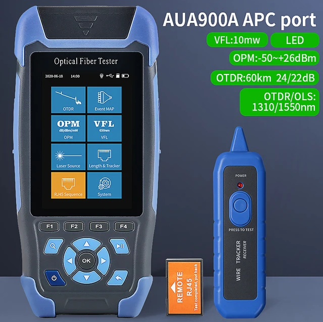 Купить Рефлектометр AUA-900A (APC) (OPM:-50~+26 dBm;  OTDR: 60km 24/22dB ) в Челябинске